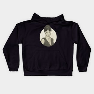 Sophia Loren Portrait Drawing Kids Hoodie